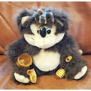 10 Inch 1997 Orzek Brown Honey Covered Bear Bees Nursery Home Decor Flaws